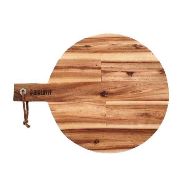 St. Claire Paddle Serving Board Acacia Wooden Tray Pizza Cheese Round 46x36cm