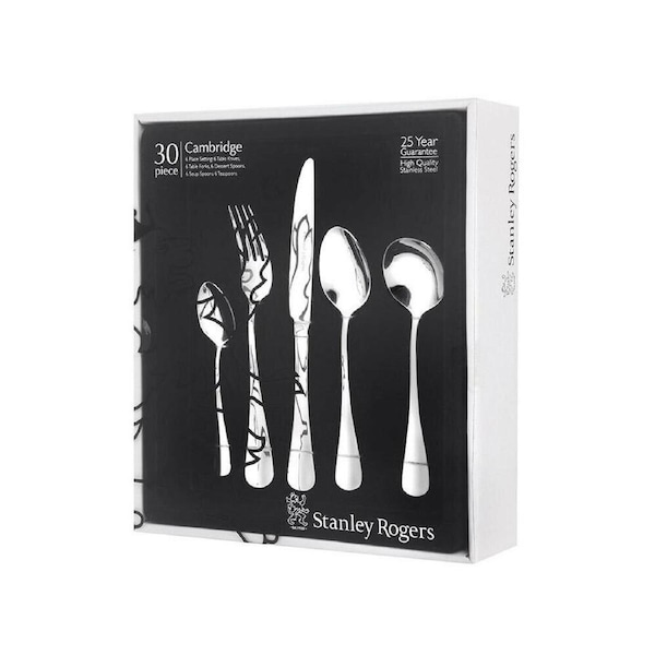 Stanley Rogers 30 Piece Cambridge Cutlery Gift Boxed Set Fork Knife Spoon