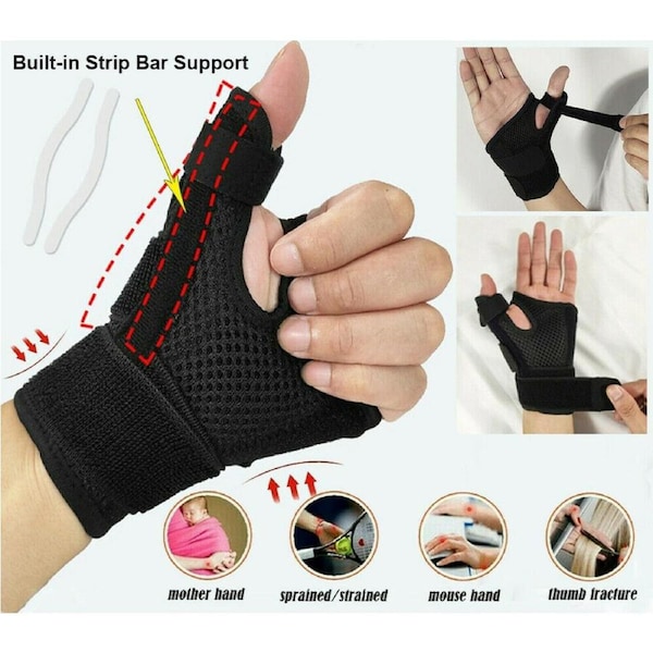 Thumb Spica Splint Wrist Brace Support Stabiliser De Quervains Tendonitis Sprain