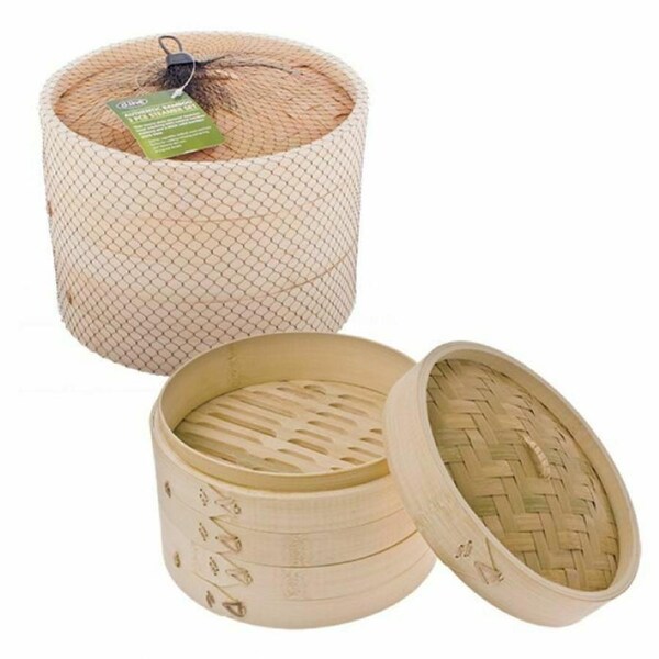 Bamboo Steamer 3 Piece Set - 20cm