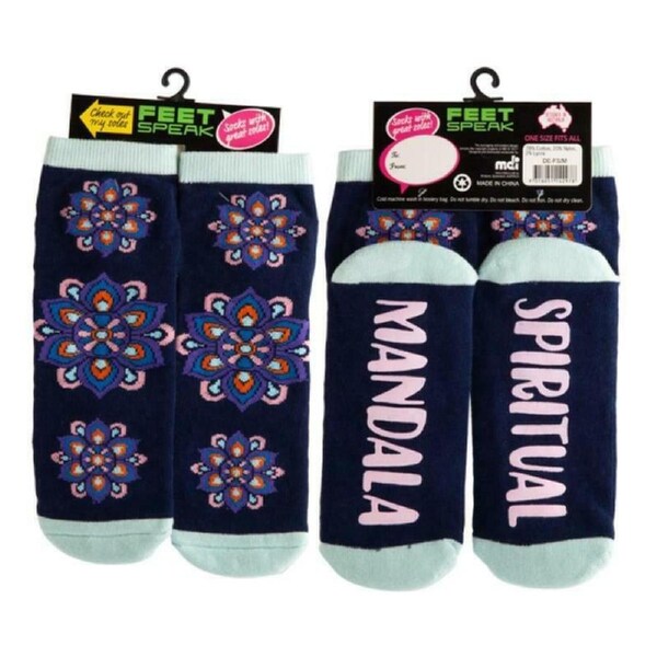 Unisex Socks Mandala Meditation Print Non Slip Warm Thick Socks