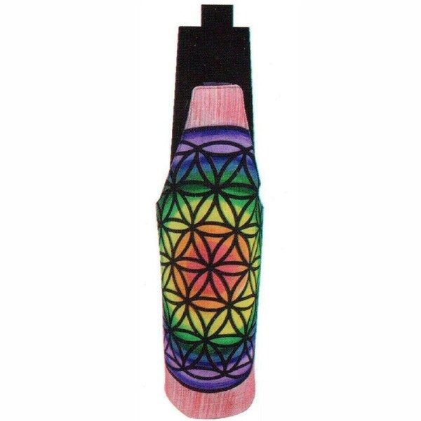 Yoga Pilates Bottle Bag Mat Carrier Chakra Flower of Life Pink Meditation