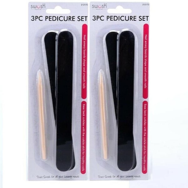 Swash 6 Pcs Double Sided Pedicure Nail Files 100 180 Grit Manicure Nail Care Sanding