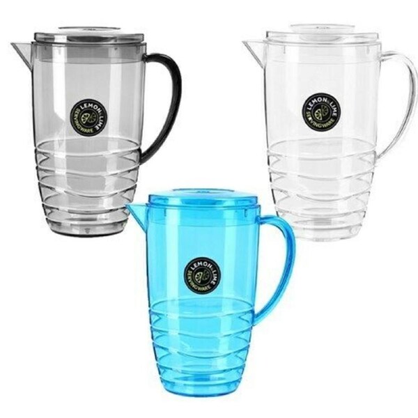 Assorted Jug Lemon & Lime 2.5L Pitcher Drink Spout Jug Water Juice Tea Fridge