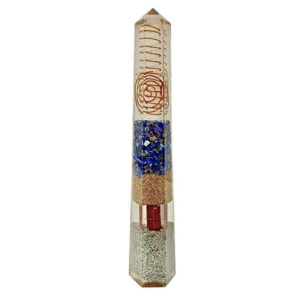 Lapis Lazuli Orgonite Obelisk Generator Crystal Orgone EMF Protection Energy