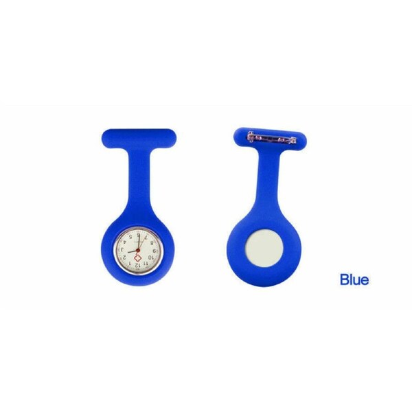 Silicone Nurse Brooch Tunic Fob Watch Nursing Nurses Pendant Pocket Watch BLUE