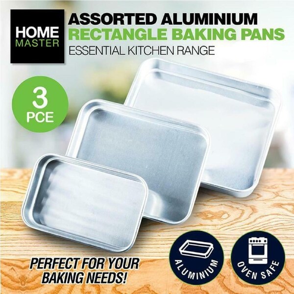 Aluminium Baking Pan - Set 3 Sizes