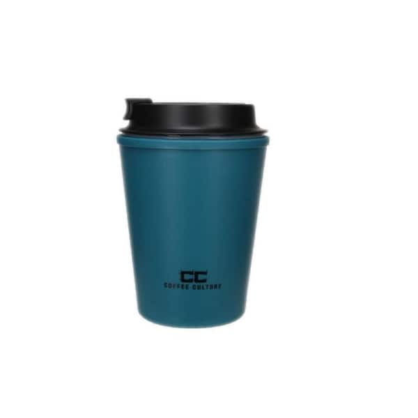 Eco Double Wall Reusable Drink Eco-Friendly Mug Travel Cup 350ml - Prussian Blue