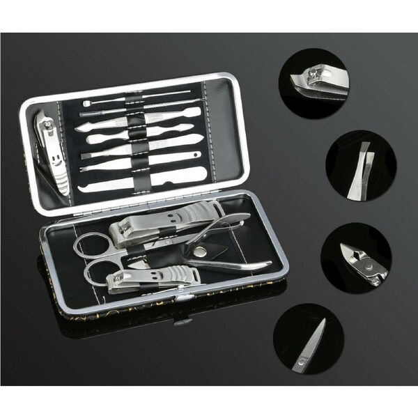 12 pcs Set Manicure Pedicure Cuticle Tools