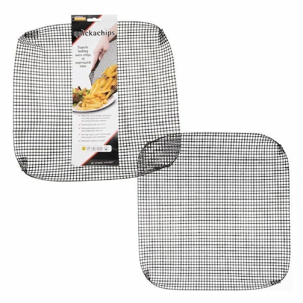 Reusable Quickachips Mesh Oven Tray Chips Black Multi Purpose Baking Tray