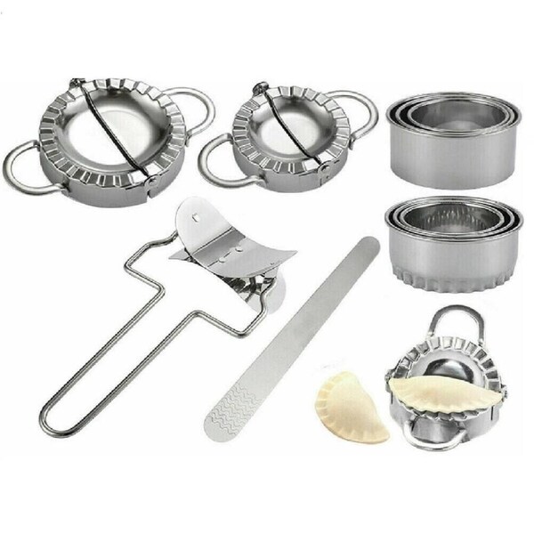 10 Dumpling Maker Stainless Steel Dough Press Pie Ravioli Mold