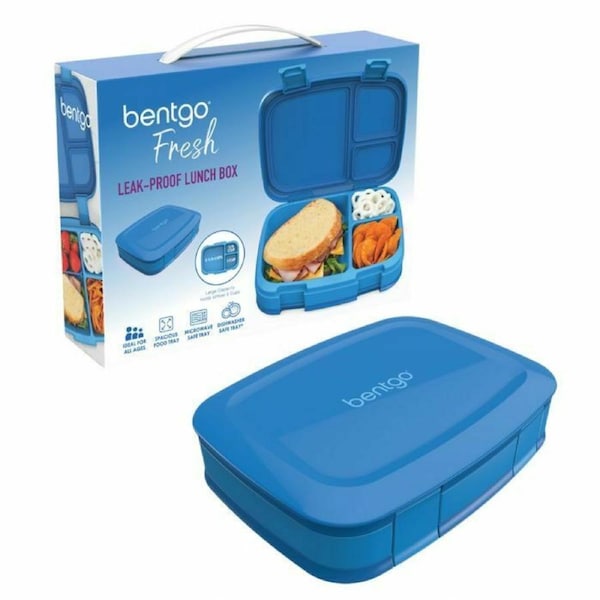 Bentgo Lunch Box With Compartment Bento-Style Lunchbox Container Blue