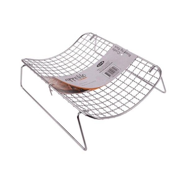 Roasting Cradle Rack Baking Curved Tray Oven Bakeware Grill Cake Cooler 25x22Cm