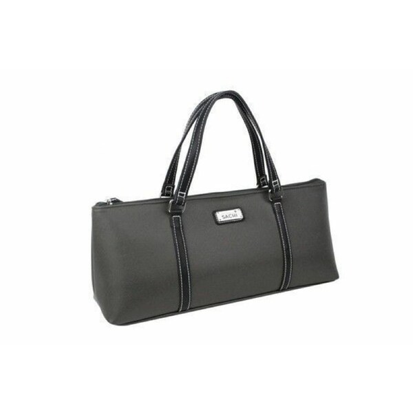 Sachi Wine Bottle Insulated Cooler Bag Tote Carrier Purse Handbag Charcoal