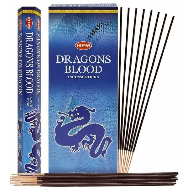 HEM Blue Dragon's Blood Incense Scents Meditation Aroma Fragrance 120 Sticks