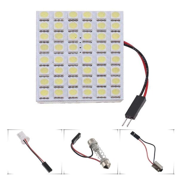 4pc 48LED 3528 SMD 12V Car Interior Lights Panel Bulb Lamp T10 BA9S Dome Festoon