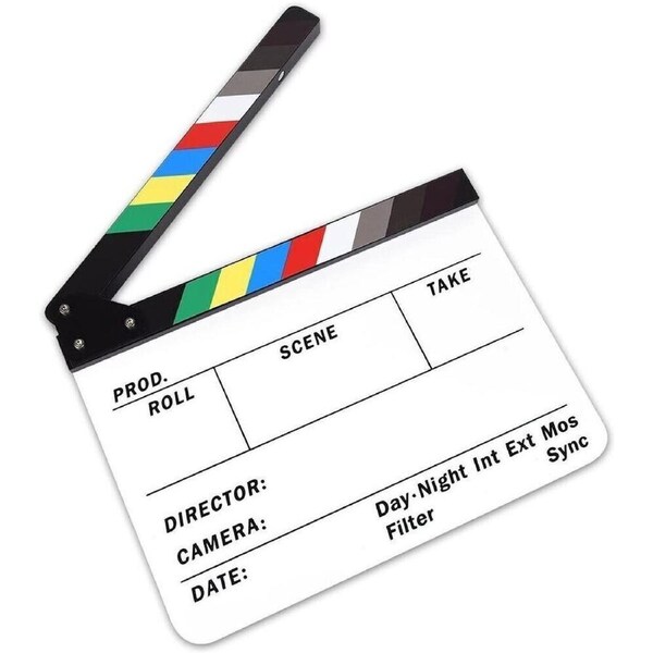 Clapperboard Clapper Board TV Movie Slate Colorful Clapboard Clapper Board Film