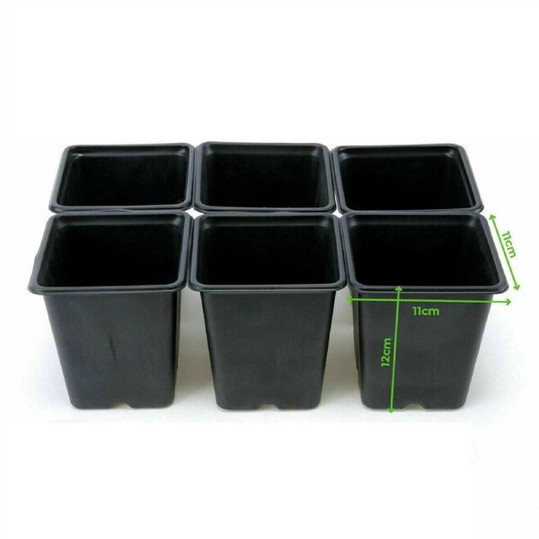 24 X Garden Planter Pot Seed Square Pots Plant Nursery Soft Plastic