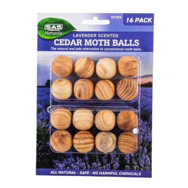 32x Natural Cedar Moth Balls Lavender Scented Non-Toxic Wardrobe Drawer Clothes