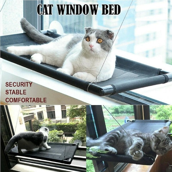 Pet Cat Window Hammock Perch Bed Hold Up To 60lbs Mounted Durable Seat AU NEW