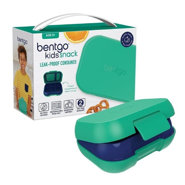 Bentgo Kids Snack Chill Leak-Proof Bento Food Container School Picnic Green/Blue