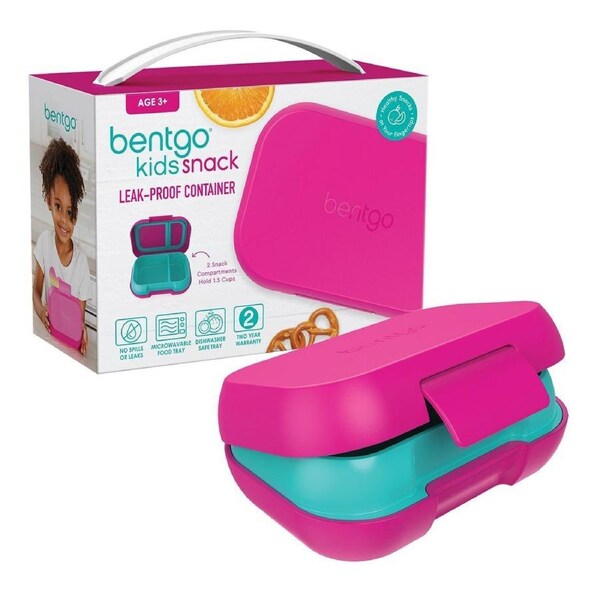 Bentgo Kid's Snack Chill Leak-Proof New Bento Food Container School Fuchsia/Teal