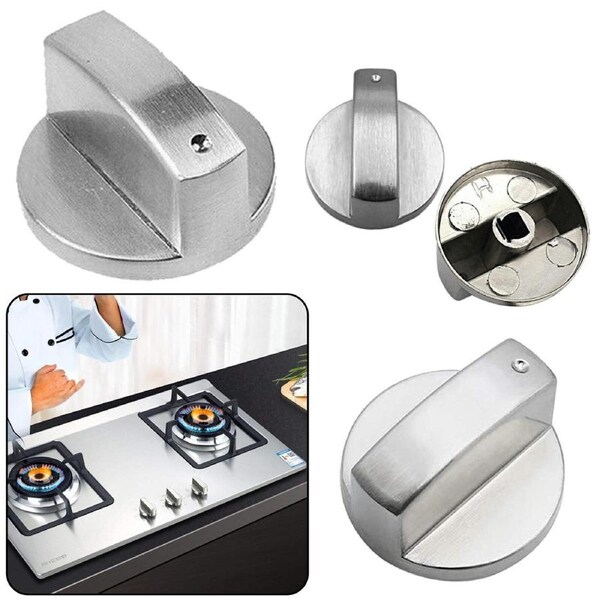 6x Alloy Home Kitchen Gas Stove Knobs Cooker Oven Cooktop Metal Switch Control