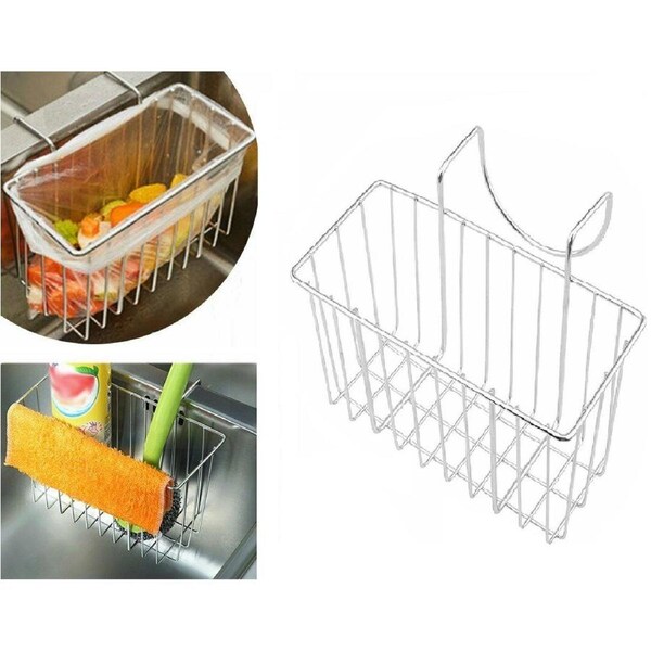 New Kitchen Sink Caddy Tidy Storage Holder Rack Cleaning Stainless Steel Organizer