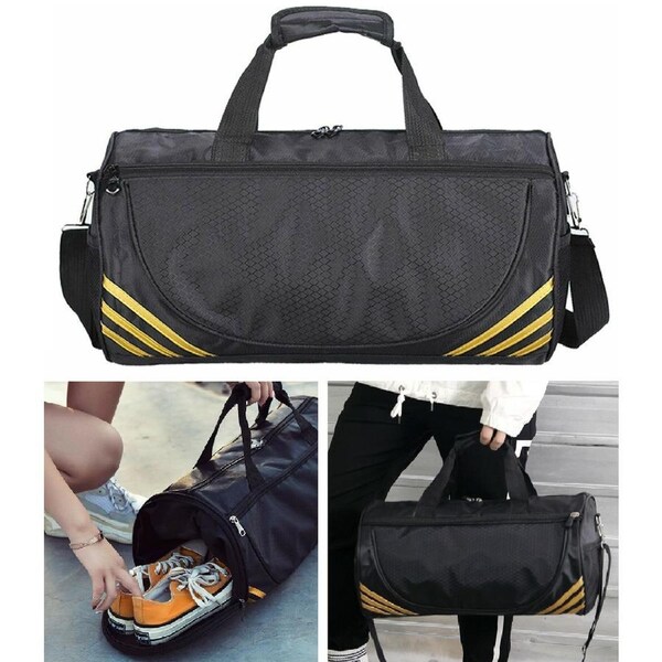 Gym Duffle Bag Waterproof Taekwondo Travel Duffel Bag Outdoor Large Size Gold