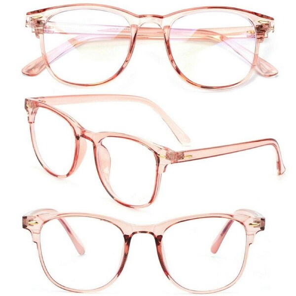 Blue Light Blocking Computer Gaming Glasses Spectacles Eyestrain Eyewear Pink
