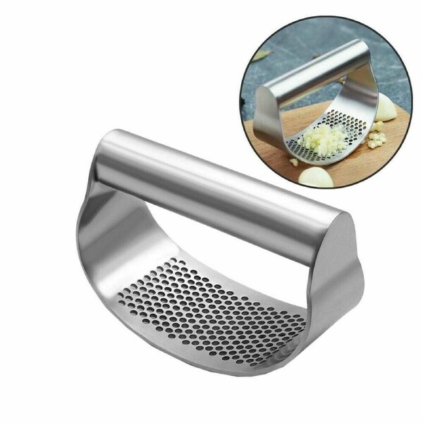 Stainless Steel Garlic Masher Press Crusher Squeezer Masher Kitchen Tool Gadget