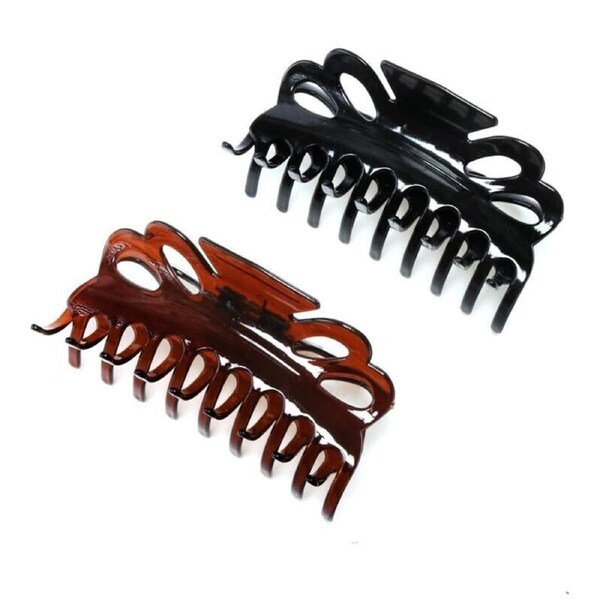 2x Large Hair Clamp Claw Clips Women Lady Casual Big Crab Hair Accessories