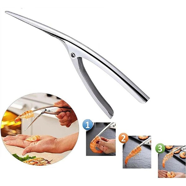 Prawn Peeler Creat Peel Kitchen Tool Stainless Steel Shrimp Deveiner Device