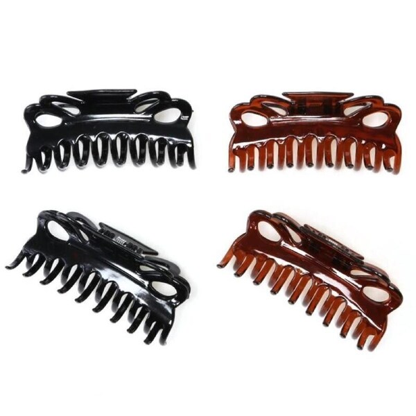 4x Mediun Hair Clamp Claw Clips Women Lady Casual Big Crab Hair Accessories
