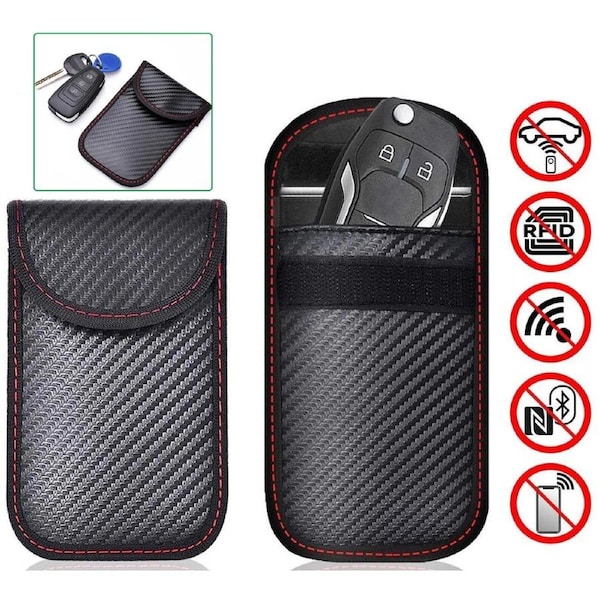 Car Key Signal Blocker Case Faraday Cage Fob Pouch Keyless RFID Blocking Bag