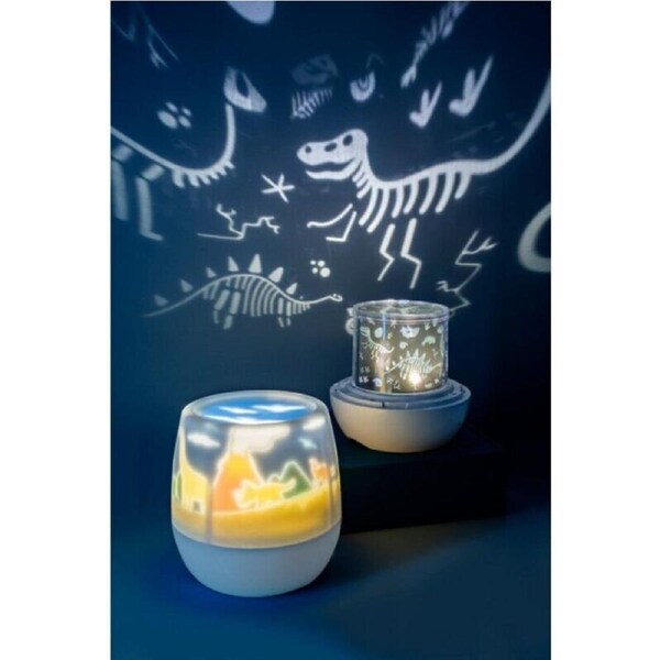 Lil Dreamers Lumi-Go-Round Dinosaur Rotating Projector Night Light Bed Side Lamp