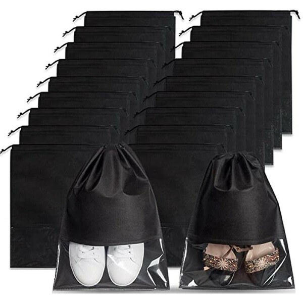 5pcs Portable Shoes Bag Travel Storage Pouch Drawstring Bags Non-Woven