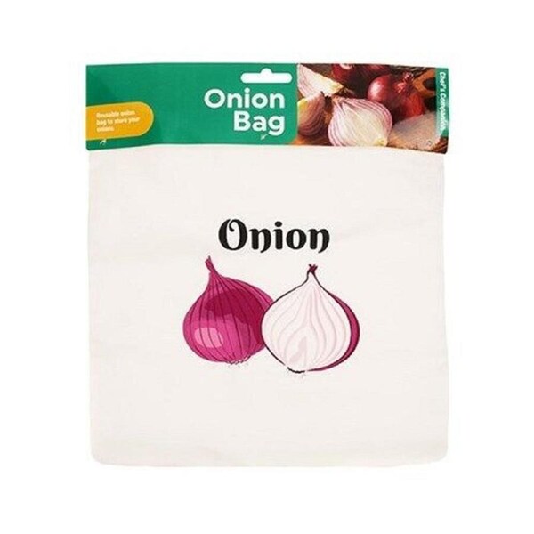 Onion Bag Sack Keep Onions Fresher Longer Washable Storage Organizer 30x30cm