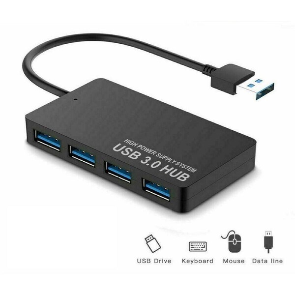 USB 3.0 Multi HUB Charging 4 Port Adapter High Speed Expansion Macbook Pro