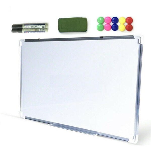 Portable Magnetic Home and Office Board Whiteboard Marker Eraser Button 90x60cm