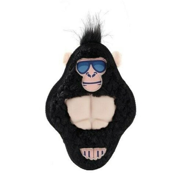 Paws & Claws Gorilla TPR Chest Flat Plush Dog Play Toy Chew Squeaky 27cm