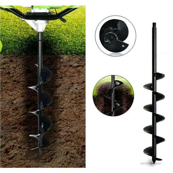 Power Garden Spiral Plant Auger Earth Planter Drill Bit Post Hole Digger Tool