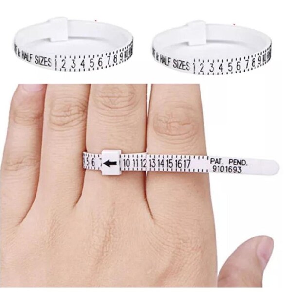 2x Ring Sizer Size Check Tool Finger Gauge Jewelry Measurement Sizes Ruler UK/AU