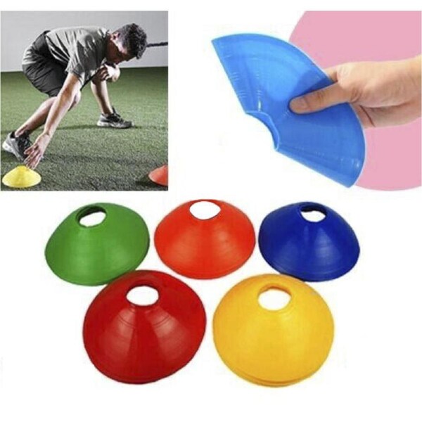 60 Pack Sports Training Discs Markers Cones Soccer Rugby Fitness Exercise