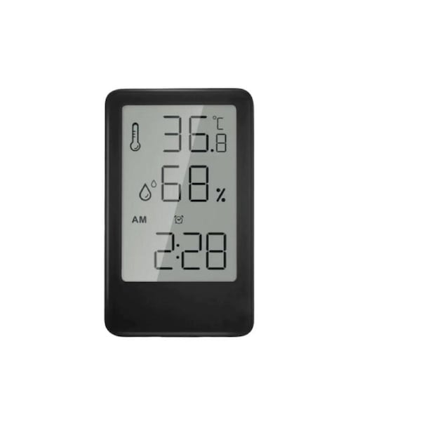 Black Digital Thermometer Hygrometer Temperature LCD Humidity Meter Room