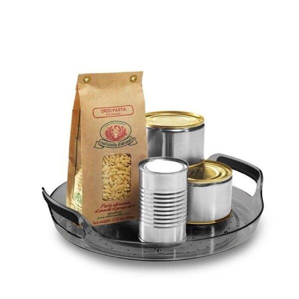 Carbon Madesmart Shallow Portable Turntable Organizer Smooth Gliding 27cm