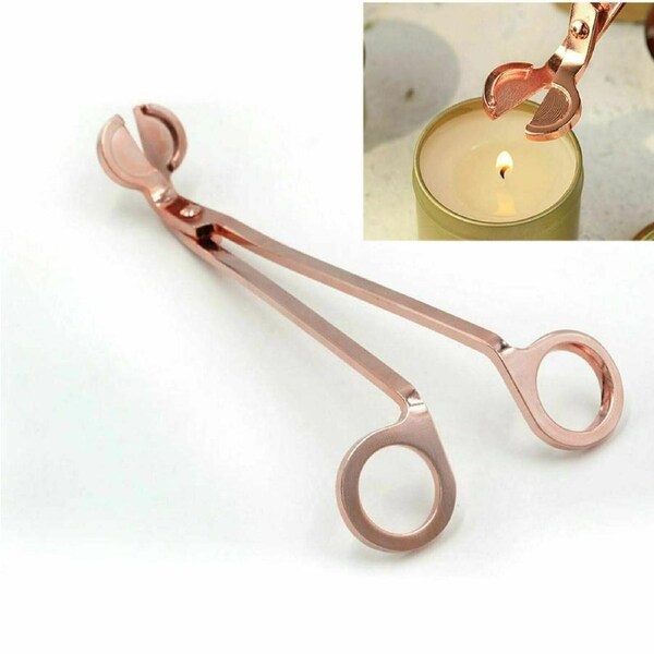 Rose Gold Candle Wick Trimmer Scissors Stainless Steel Candle Cutter Snuffers
