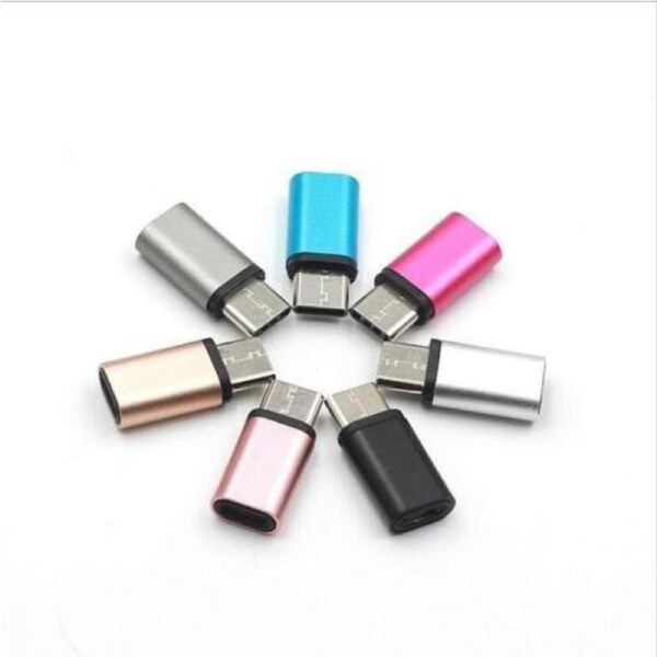 3x Micro USB A Female to USB 3.1 Type C Male Converter USB-C Data Cable Adapter