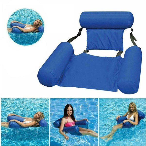 Inflatable Floating Water Hammock Float Pool Lounge Bed Swimming Chair Sea Beach