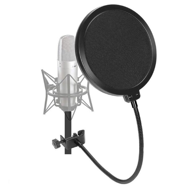 Recording Studio Microphone Wind Screen Mic Pop Filter Mask Shield Double Layer